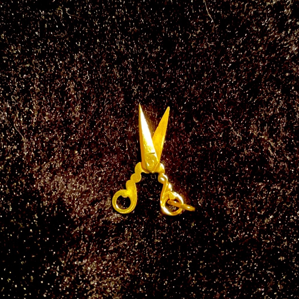 14K 585 Yellow Gold Scissor - Picture 2 of 3